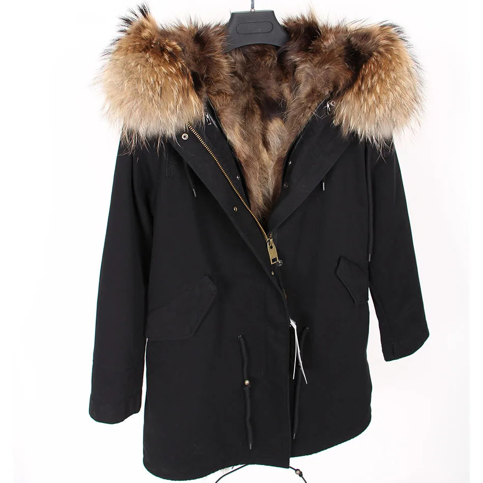 Black Real Parka