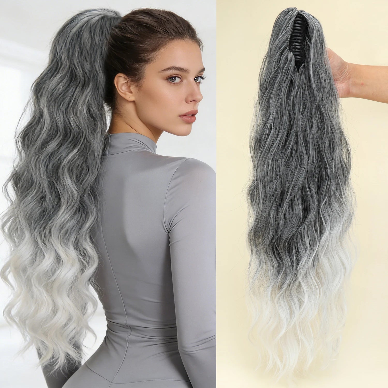 Coda Mollettone Riccia extension capelli voluminosi effetto naturale 70 cm