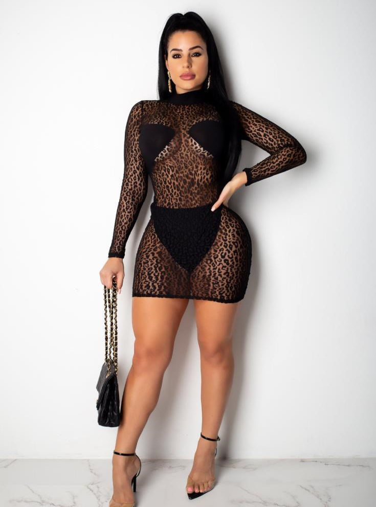 Minidress leopard Elektra