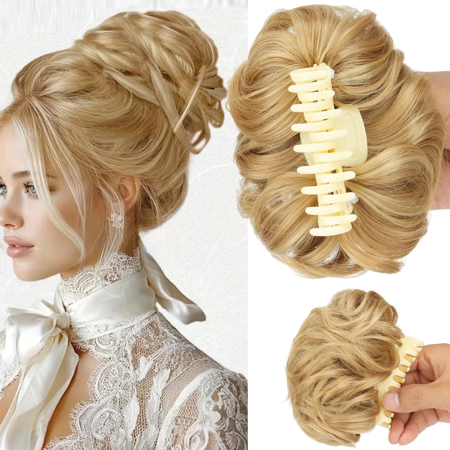 Chignon spettinato con mollettone extension capelli raccolto effetto messy naturale