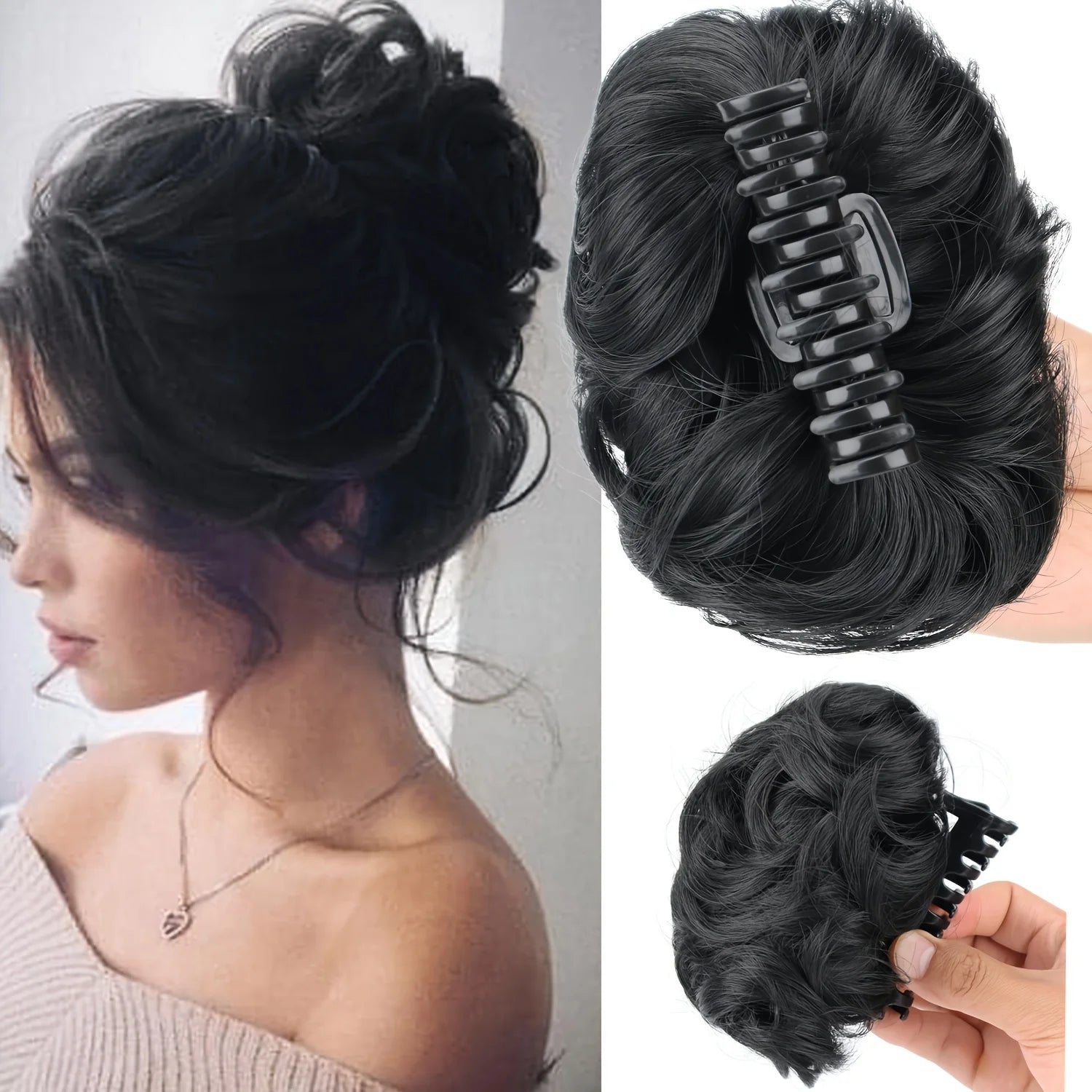 Chignon spettinato con mollettone extension capelli raccolto effetto messy naturale