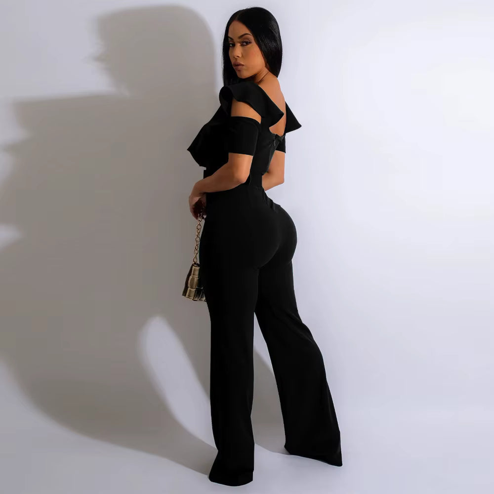Jumpsuit Rjsberry Rosso vista frontale | Dream Shop