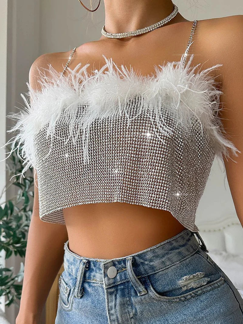 Snowflake rhinestone top