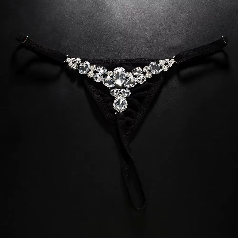 Perizoma gioiello 
Lycra con applicazione preziosa intercambiabile