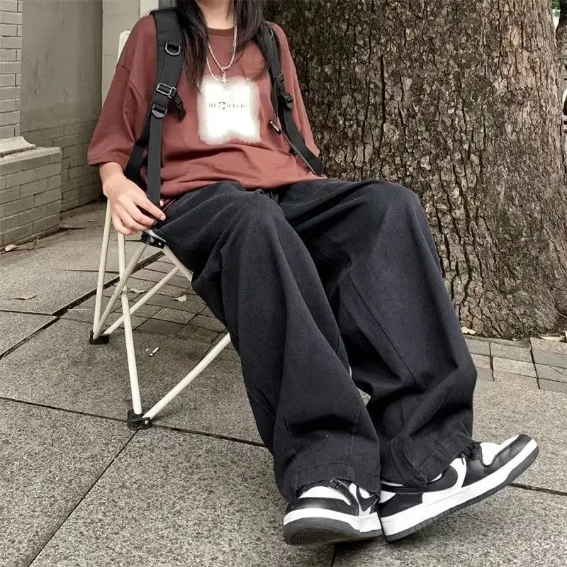 Pantaloni wide leg in denim morbido