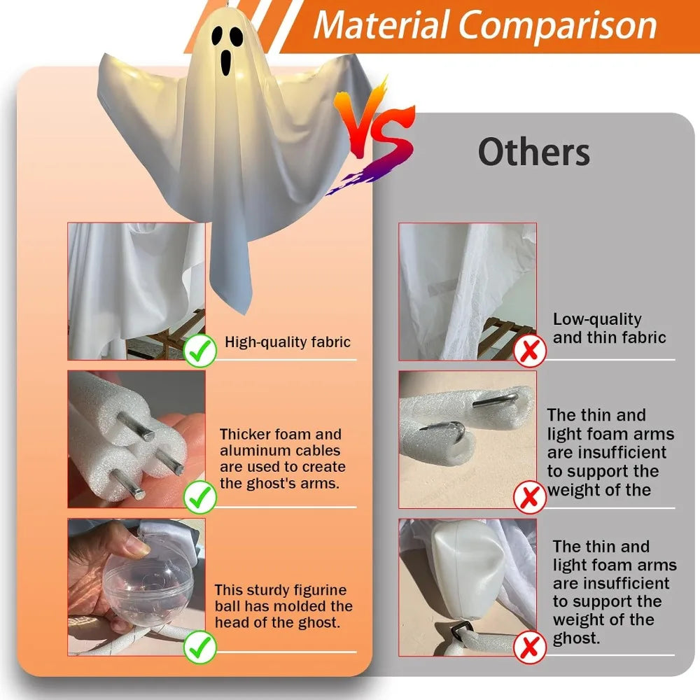 Fantasma luminoso arancione appeso Halloween — Dream Shop