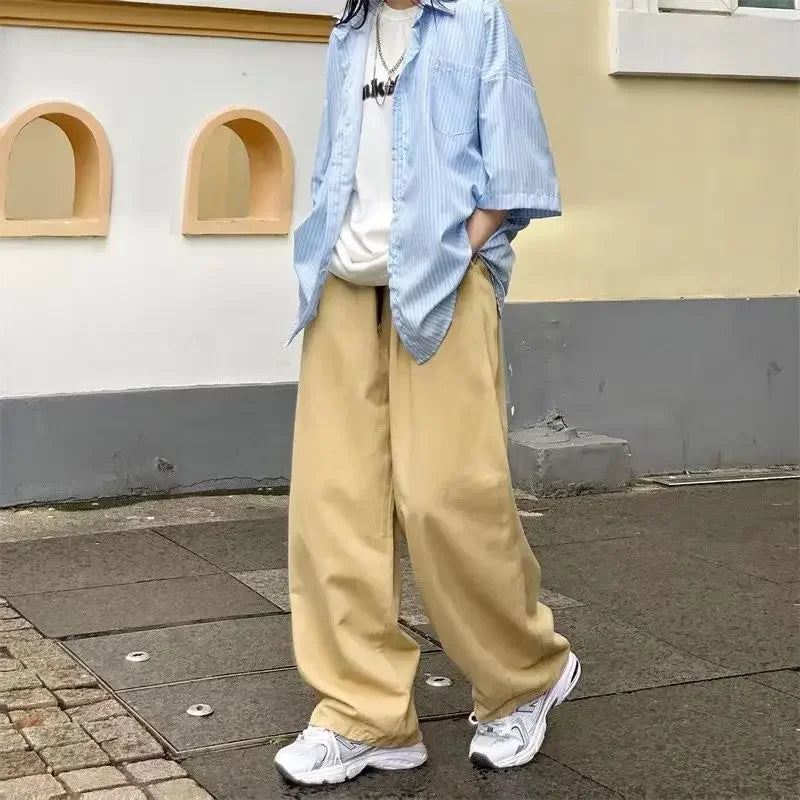 Pantaloni wide leg in denim morbido