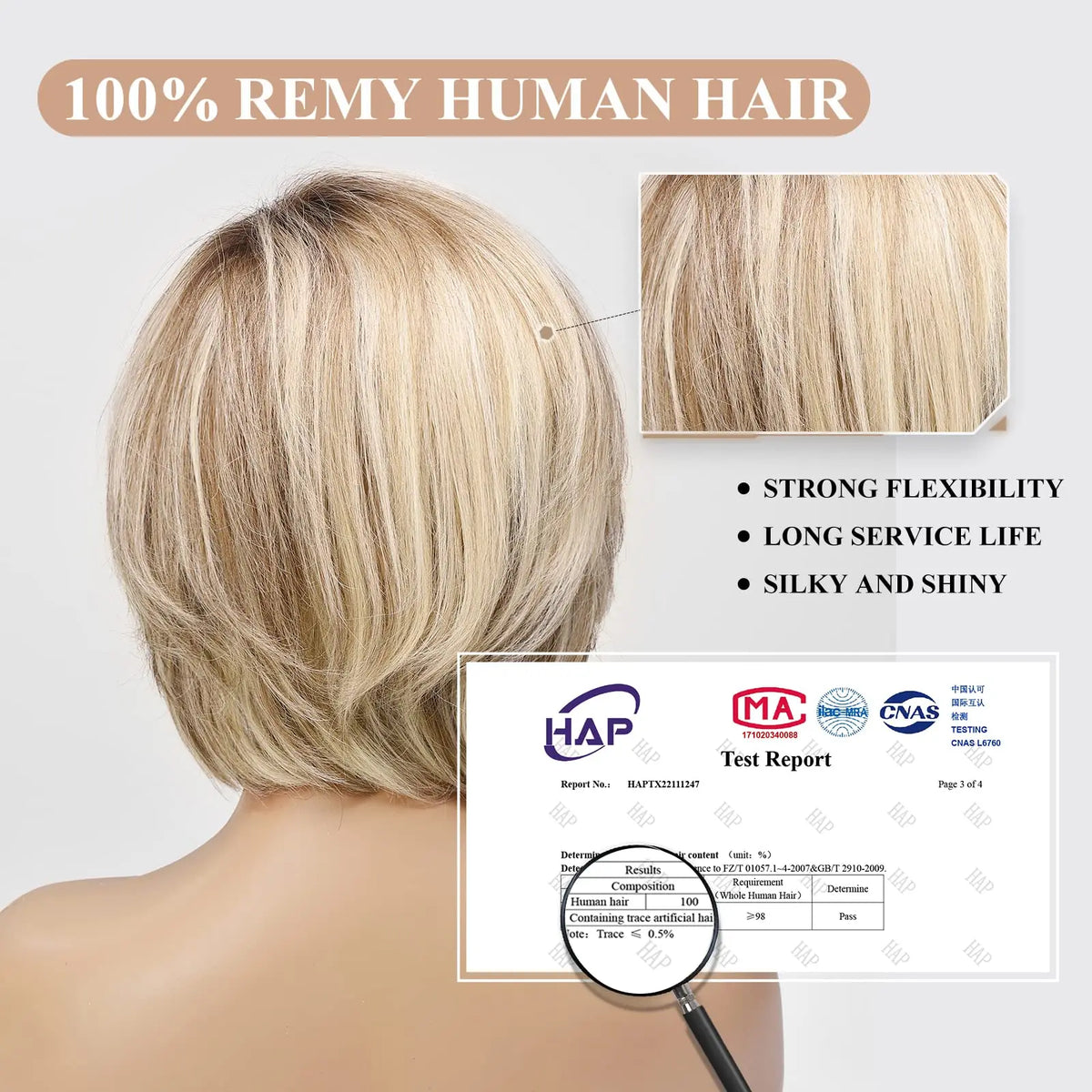 Peluca bob corto lace front anudada a mano | Dream Shop
