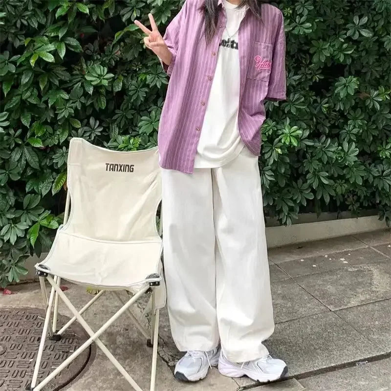 Pantaloni wide leg in denim morbido