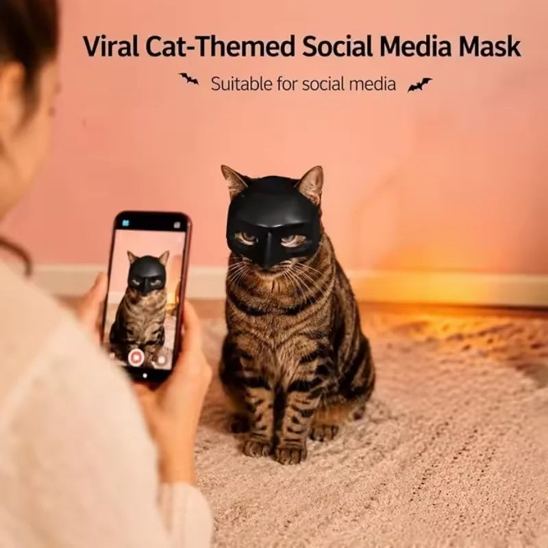 Maschera supereroe per animali nera dettaglio — Dream Shop