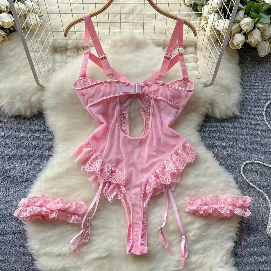 Body de encaje y tul Primrose