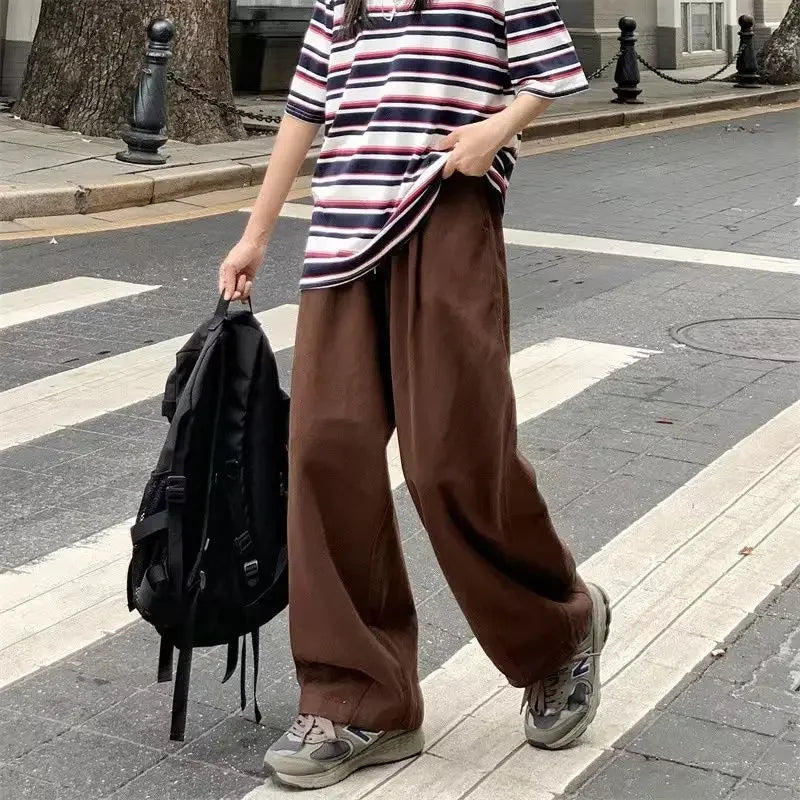 Pantaloni wide leg in denim morbido