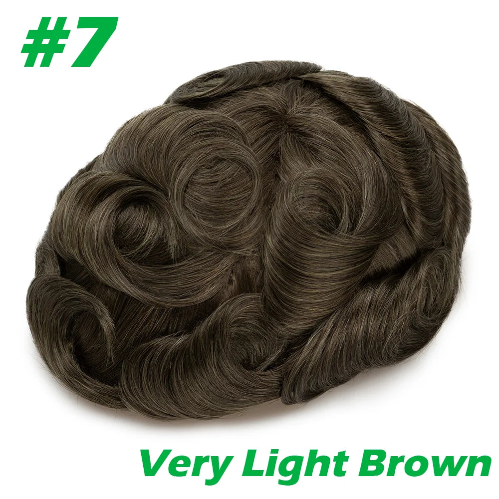 Complément capillaire homme lisse couleur 7 Châtain très clair | Dream Shop
