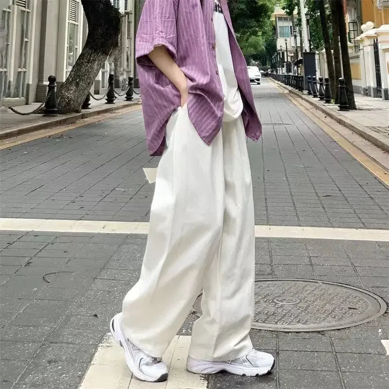 Pantaloni wide leg in denim morbido