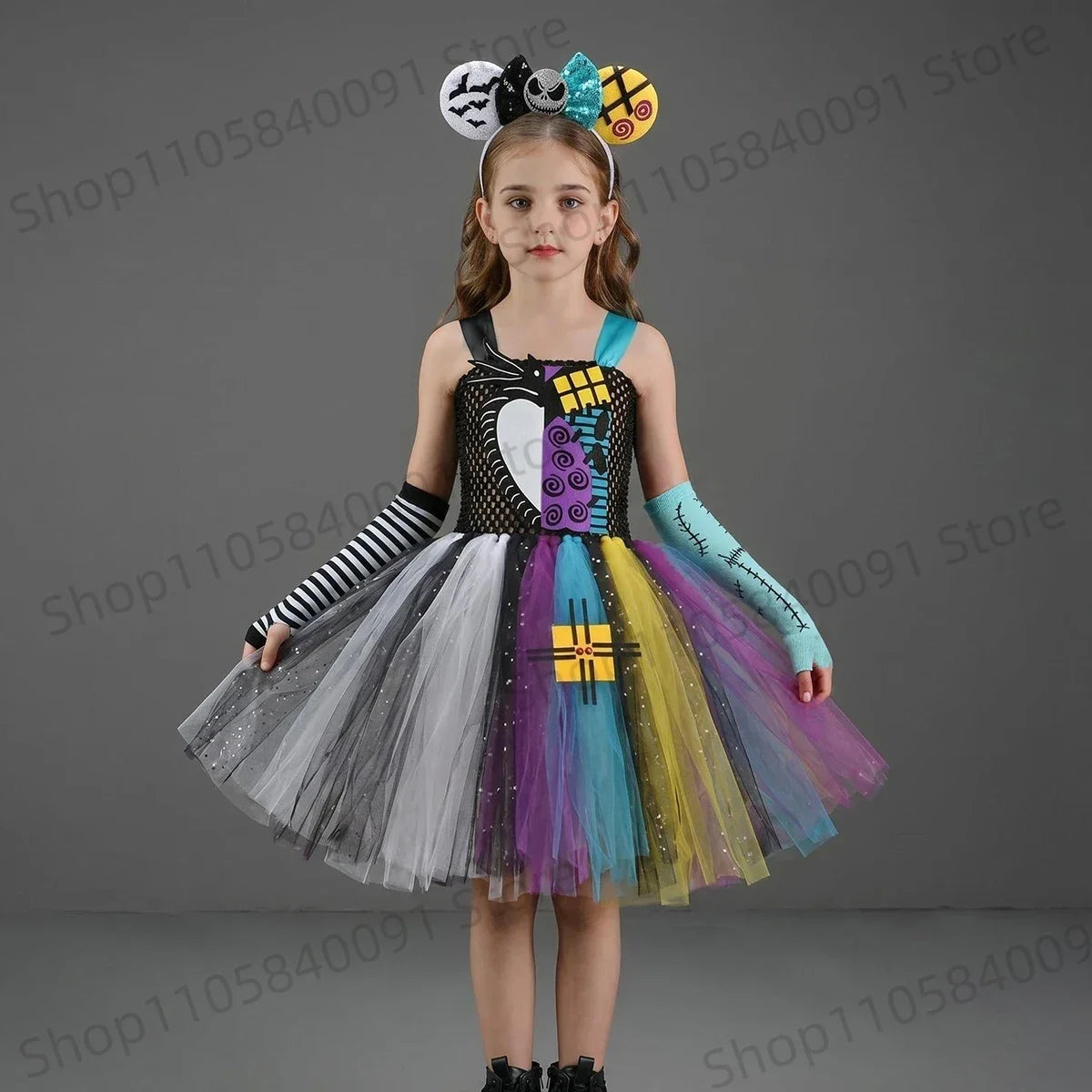 Abito Halloween colorato bambina vista intera — Dream Shop