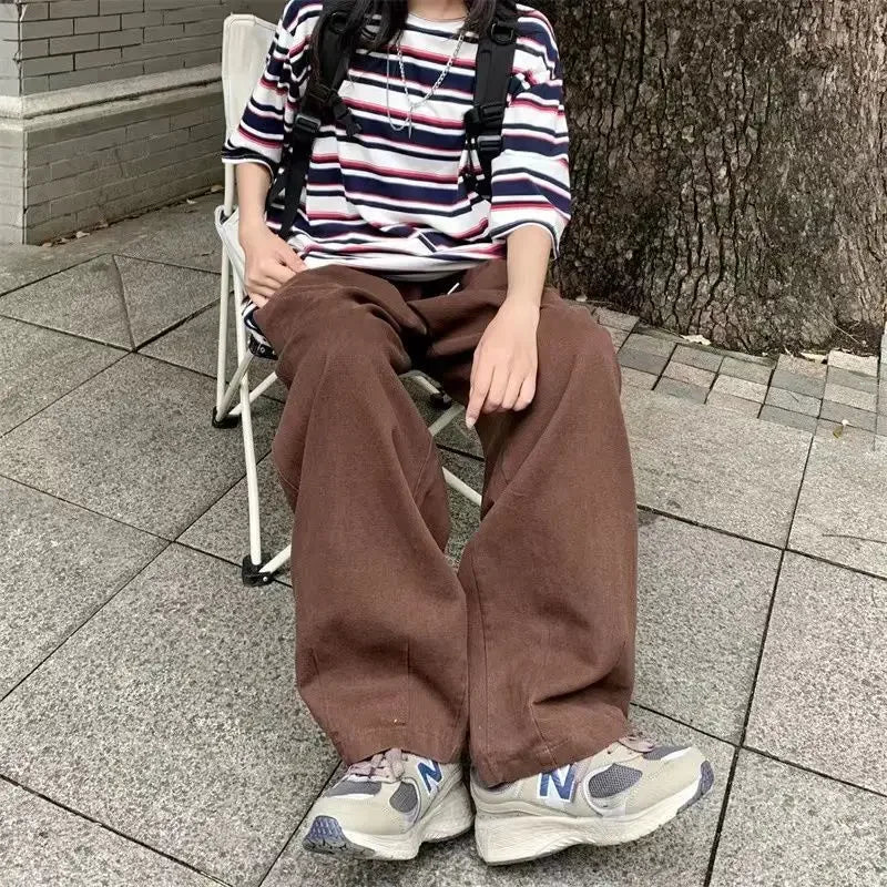 Pantaloni wide leg in denim morbido