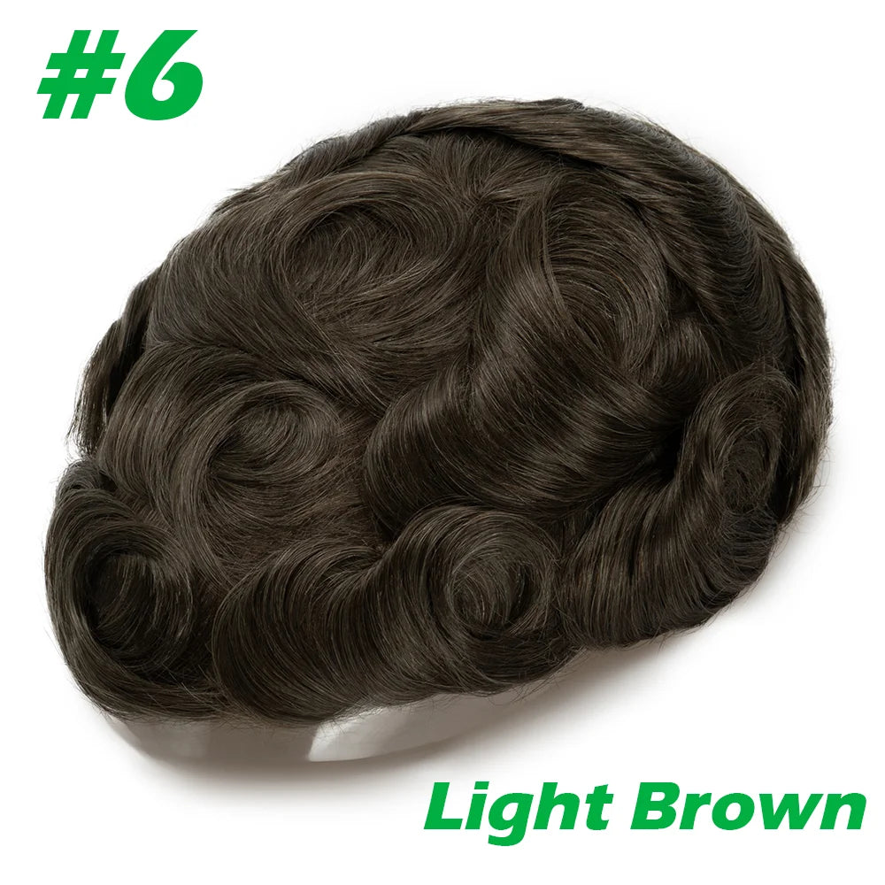 Complément capillaire homme lisse couleur 6 Châtain clair | Dream Shop