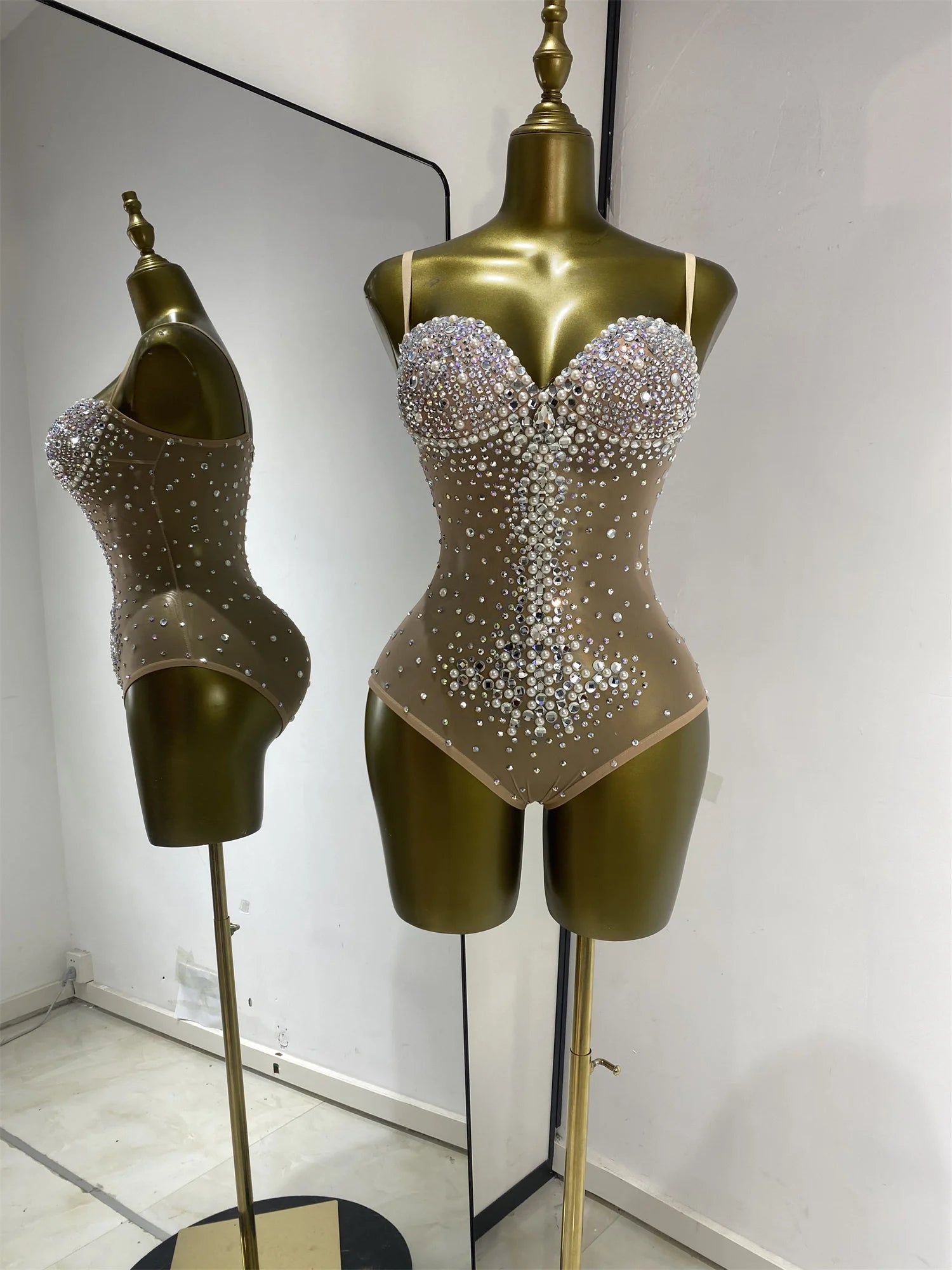 Body Nude Luxury tulle trasparente dettaglio — Dream Shop