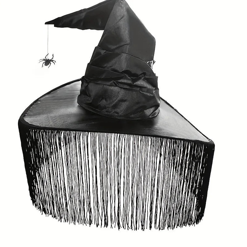 Cappello strega con frange nero e viola — Dream Shop