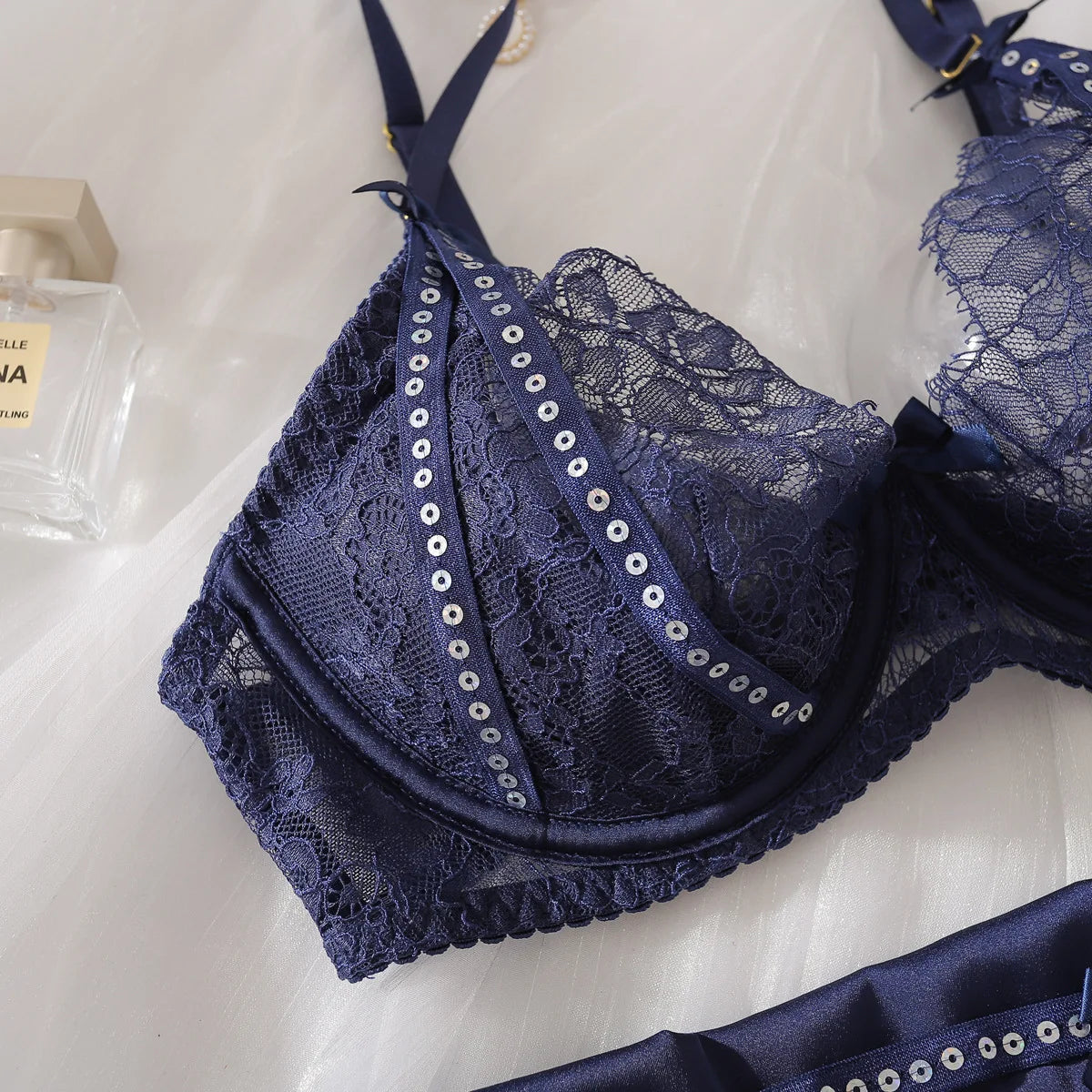 Completo intimo Luxury Michiely lurex strass dettaglio — Dream Shop