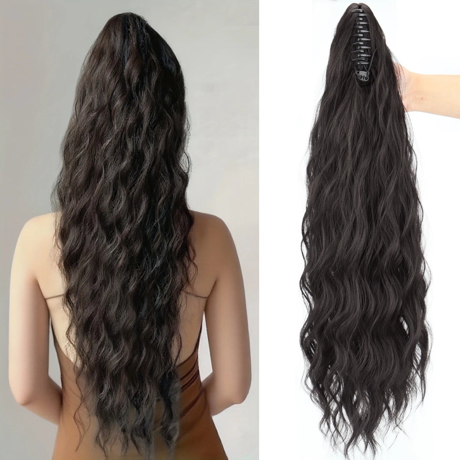 Coda Mollettone Riccia extension capelli voluminosi effetto naturale 70 cm