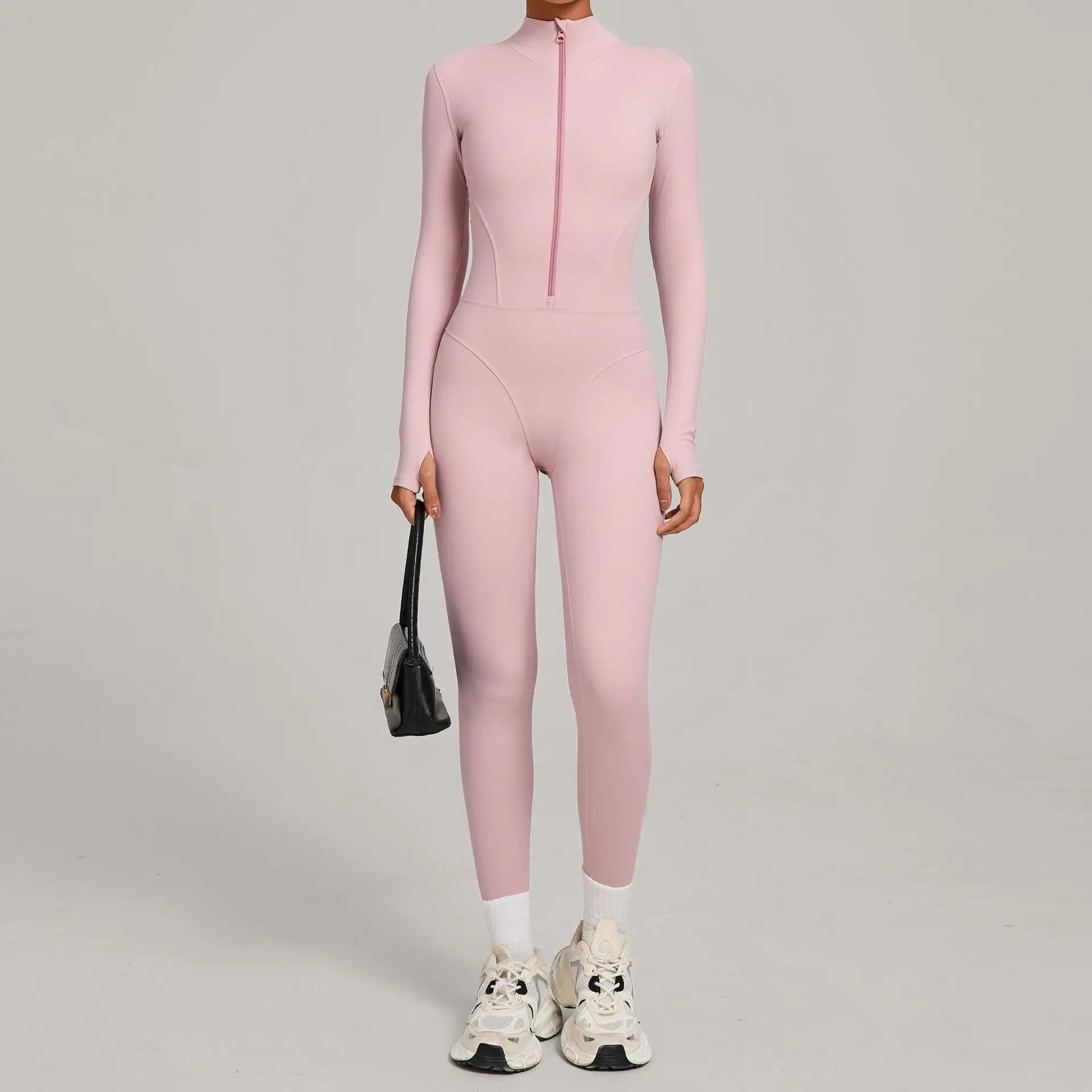 Tuta Everyn in lycra pesante invernale con zip frontale