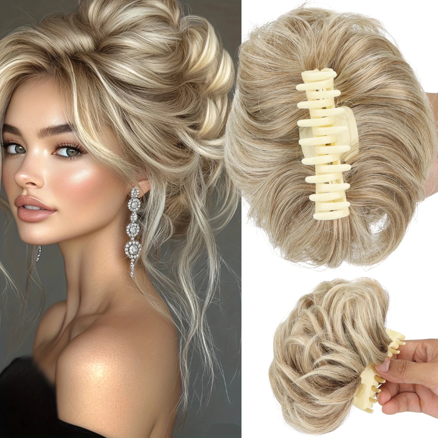 Chignon spettinato con mollettone extension capelli raccolto effetto messy naturale