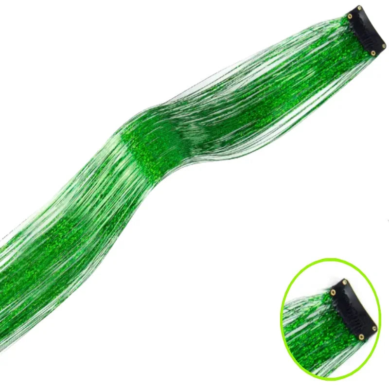 Extension Glitter-Star con 12 clip effetto luce per capelli