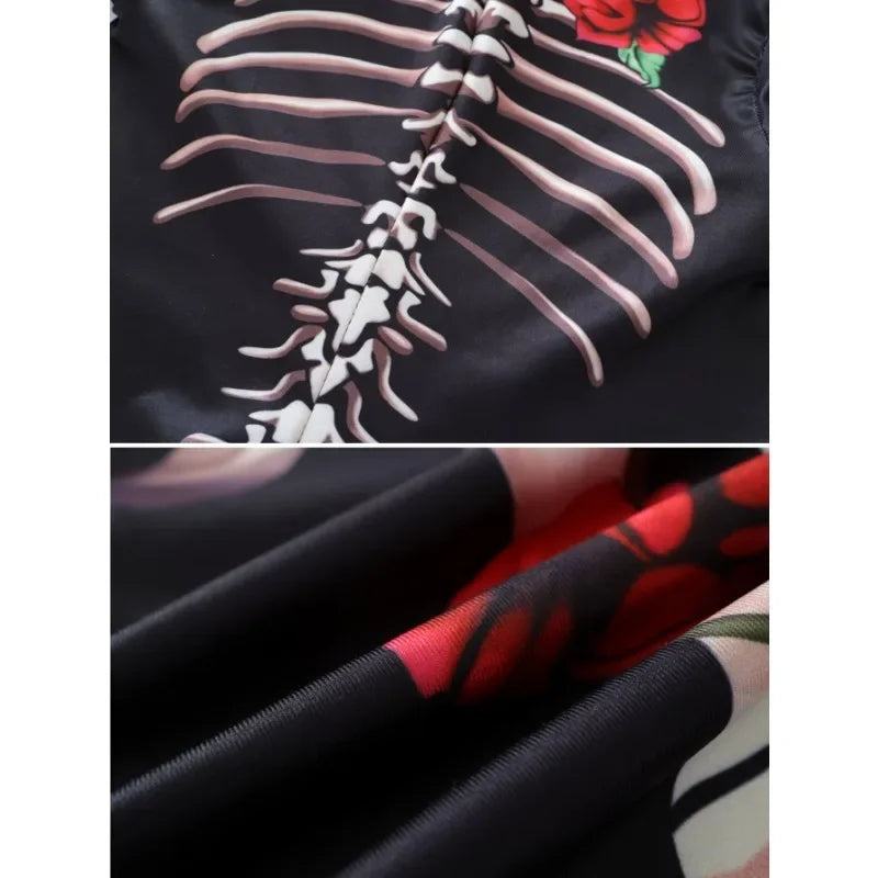 Tuta Dolce Muerte dettaglio stampa costole e rose — Dream Shop