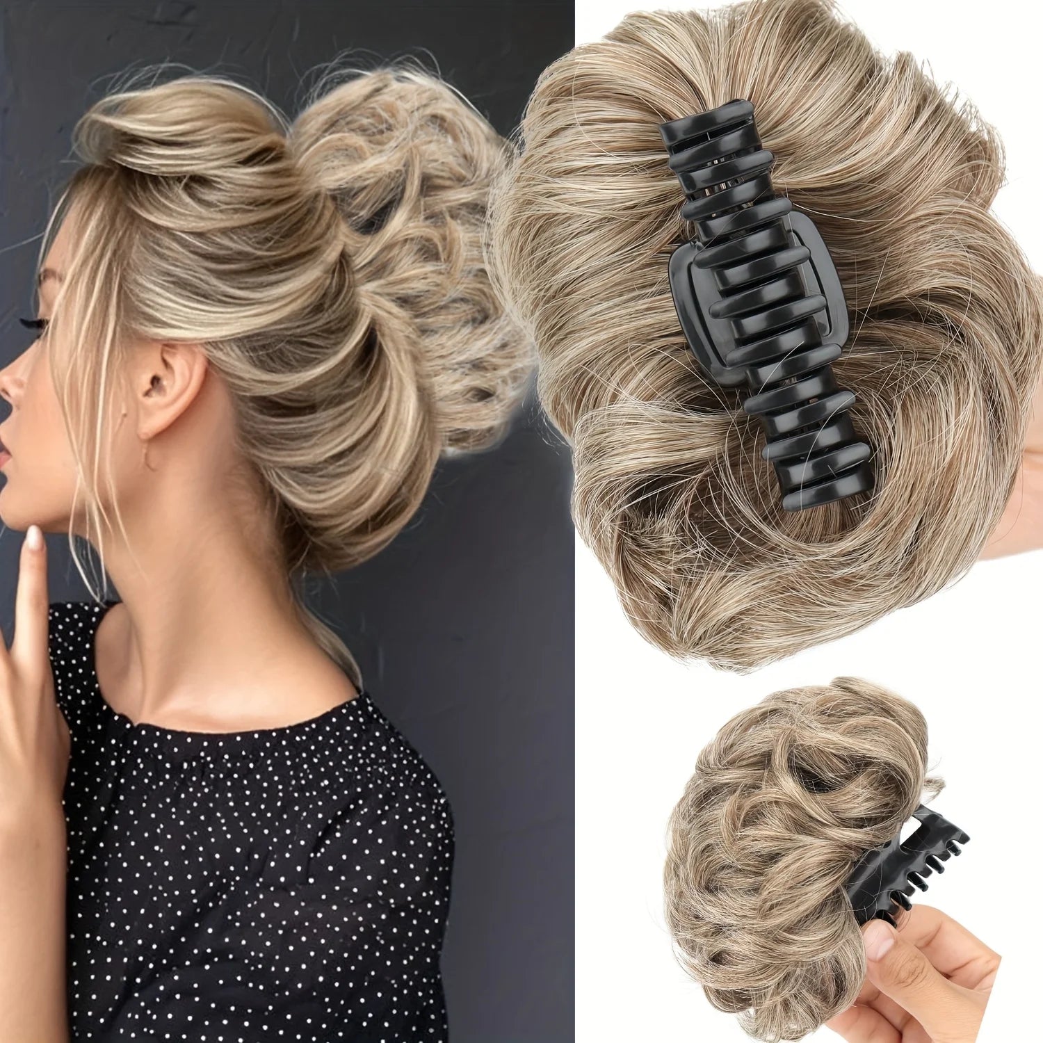Chignon spettinato con mollettone extension capelli raccolto effetto messy naturale