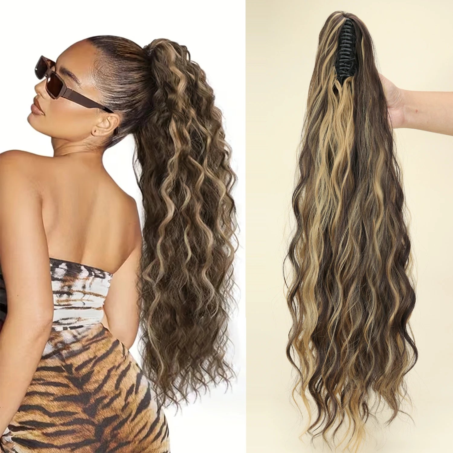 Coda Mollettone Riccia extension capelli voluminosi effetto naturale 70 cm