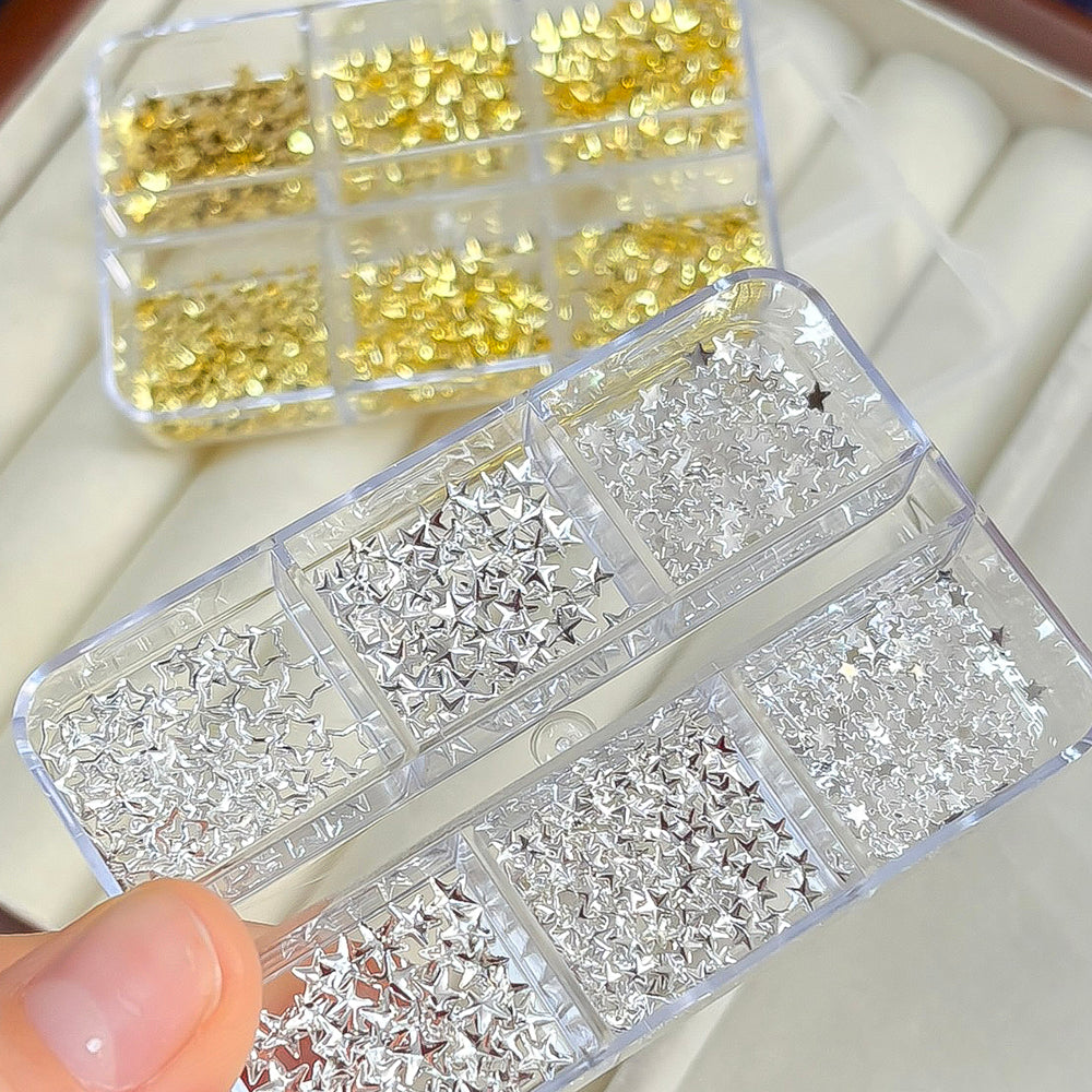 3D punk nail studs gold and silver micro studs variant — Dream Shop