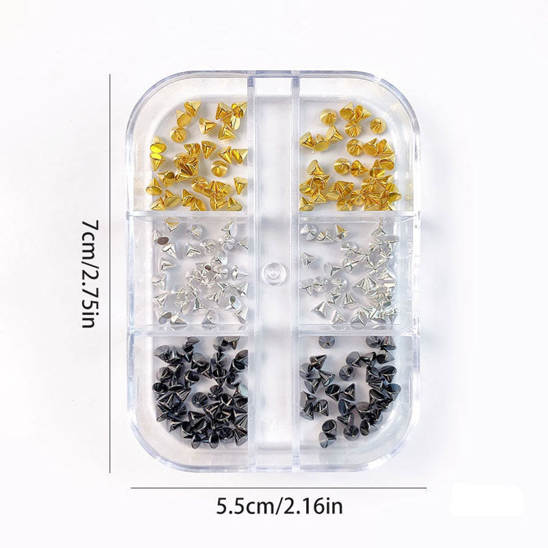 3D punk nail studs 5.5 x 7 cm box size with 6 compartments — Dream Shop
