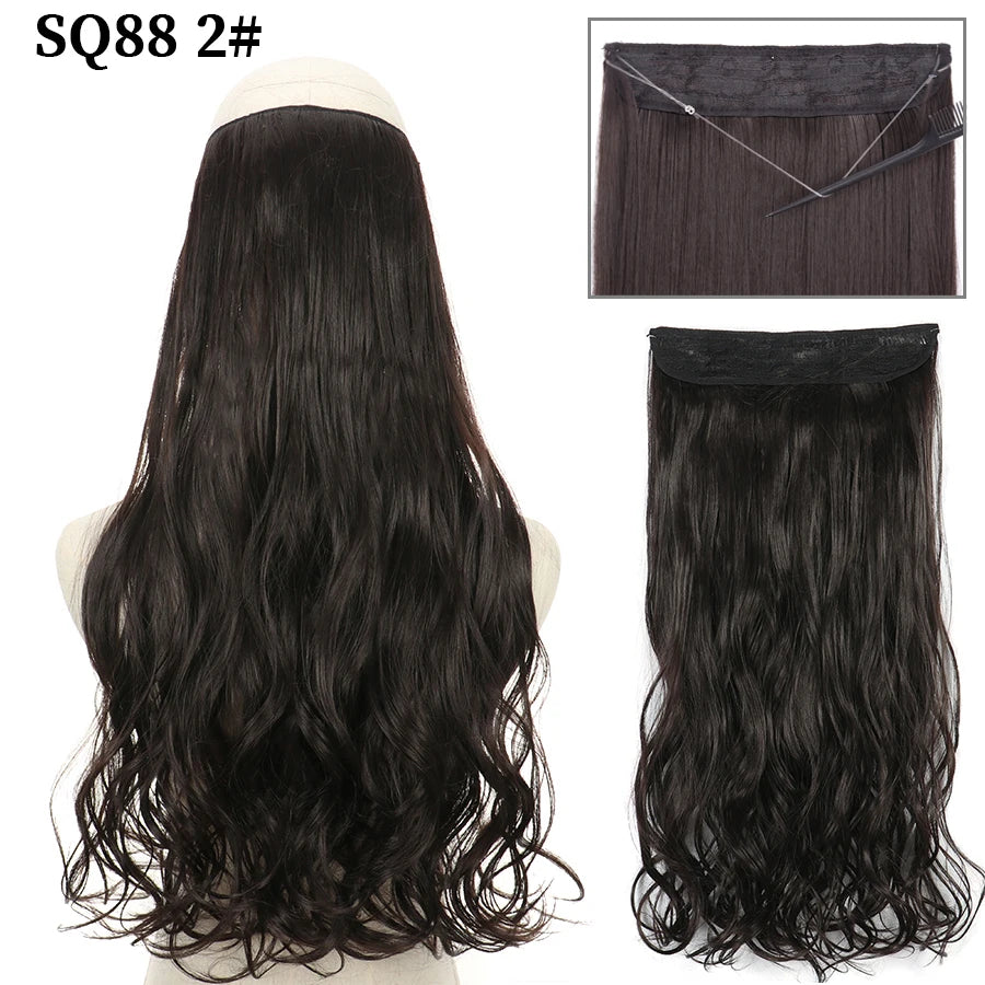 Wavy clip-in hair extension 2 Dark brown | Dream Shop