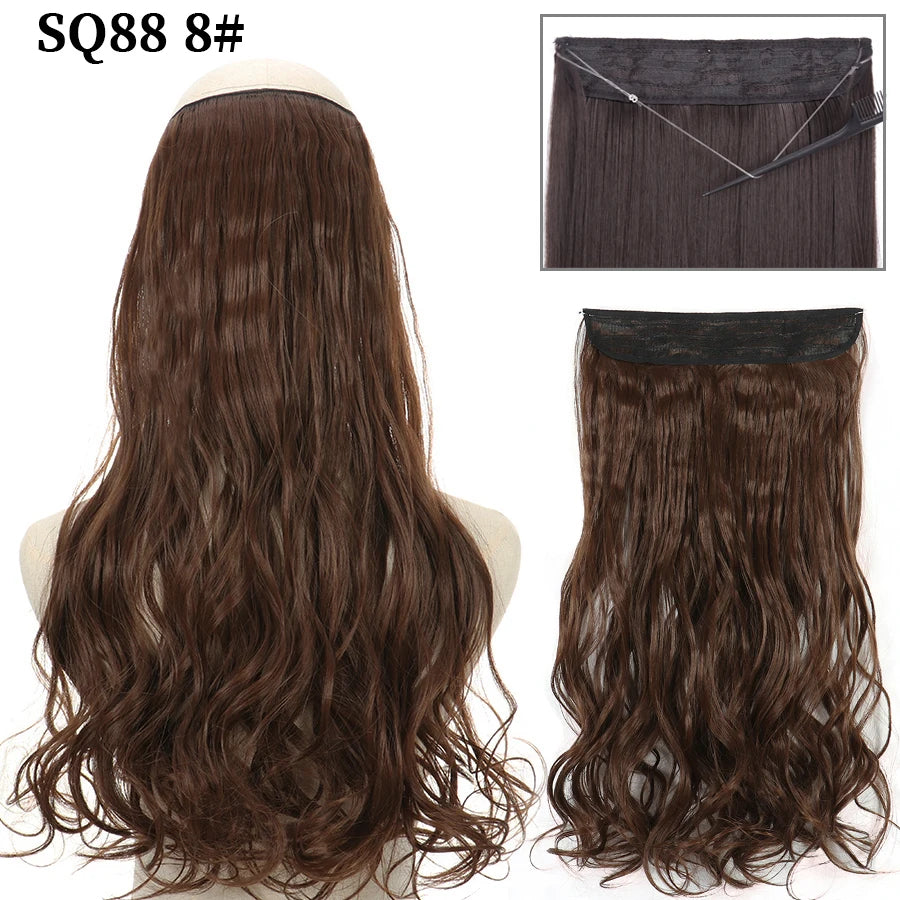 Wavy clip-in hair extension 8 Hazelnut brown | Dream Shop