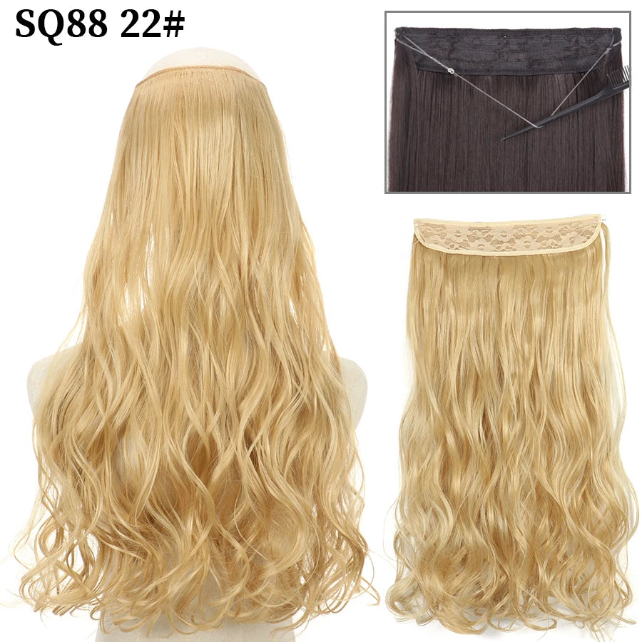Wavy clip-in hair extension 22 Light sand blonde | Dream Shop
