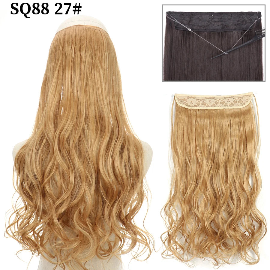 Wavy clip-in hair extension 27 Copper blonde | Dream Shop