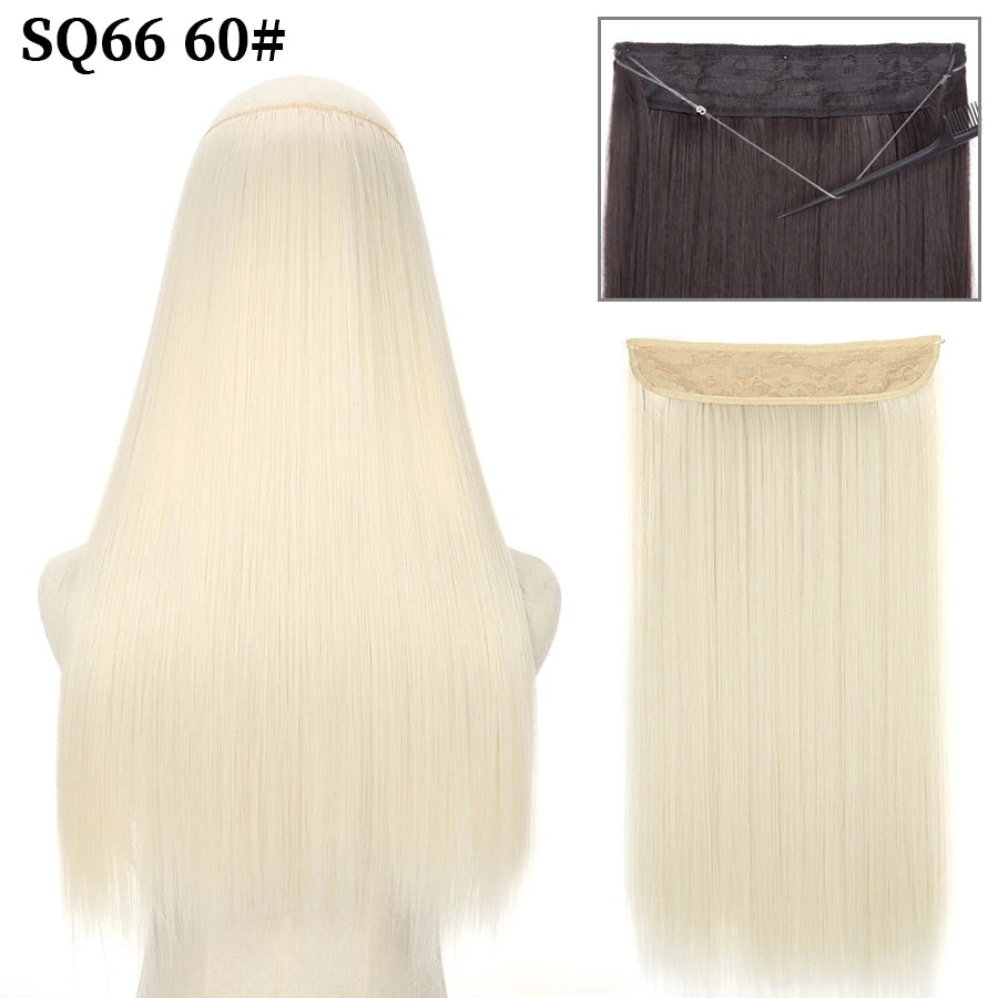 Straight clip-in hair extension 60 Platinum blonde | Dream Shop