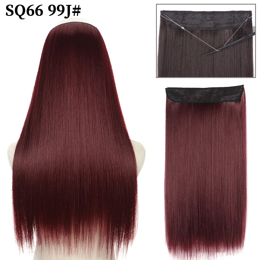 Straight clip-in hair extension 99J Plum burgundy | Dream Shop