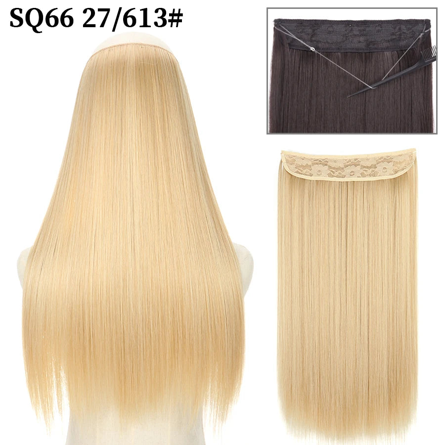 Straight clip-in hair extension 27-613 Copper and platinum blonde | Dream Shop