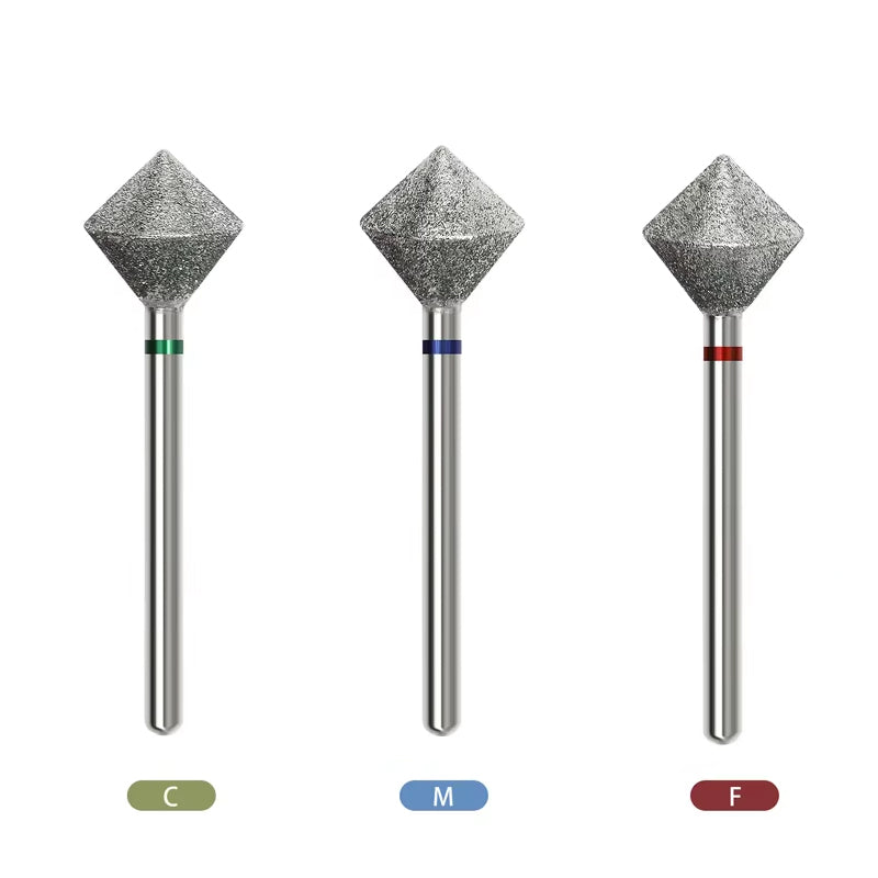 Diamond nail drill bit set of 3 cones coarse medium fine variant — Dream Shop