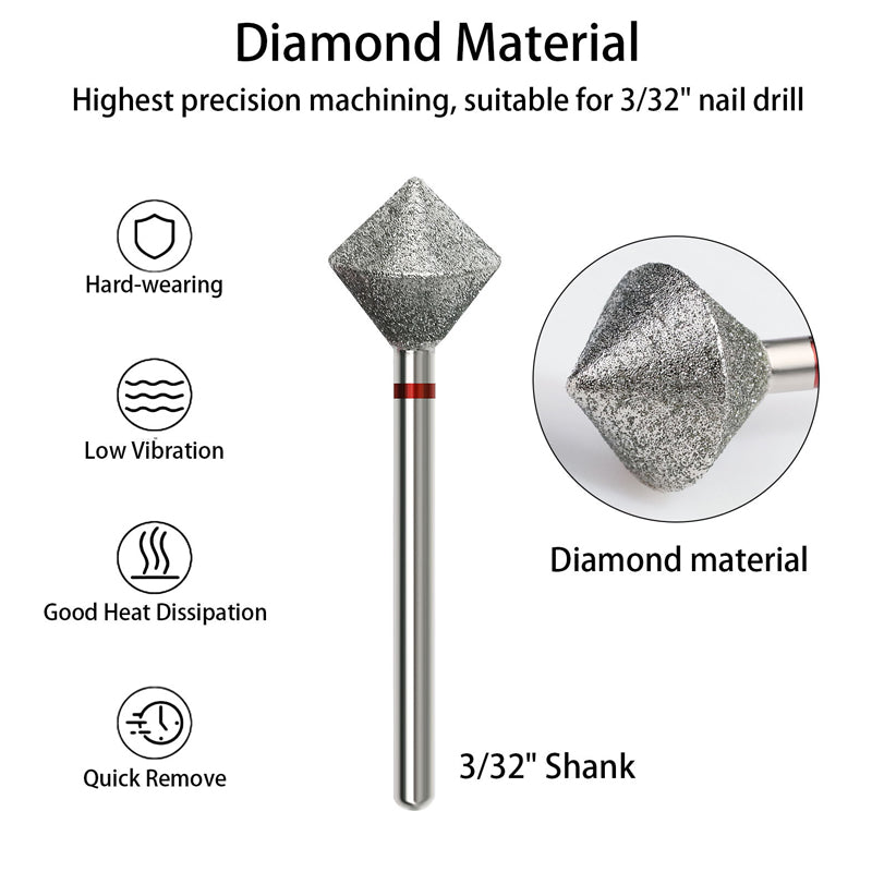 Diamond nail drill bit diamond coated bit with 3/32 shank — Dream Shop