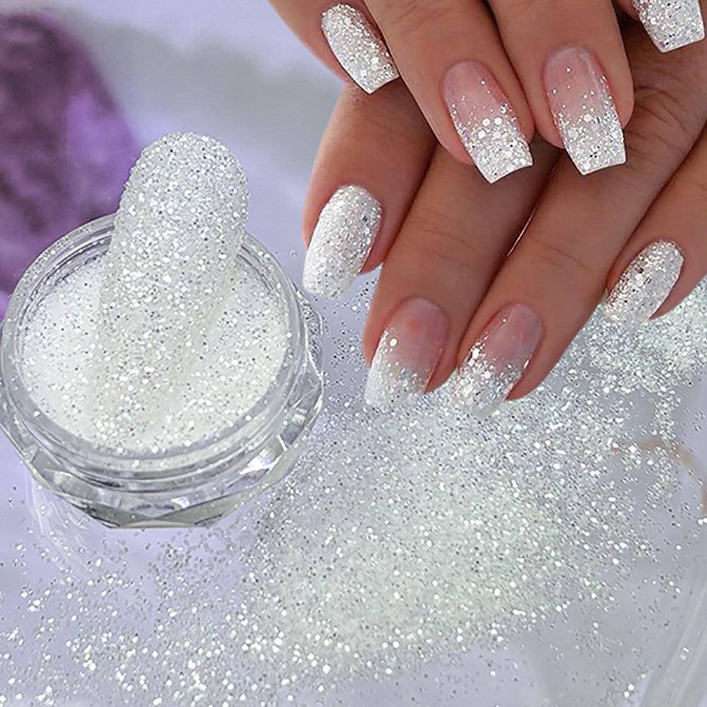 Diamond nail glitter hand with glitter nails and diamond effect jar — Dream Shop