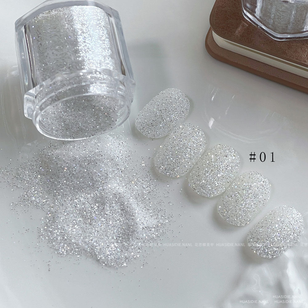 Diamond nail glitter silver sugar 10 ml variant — Dream Shop