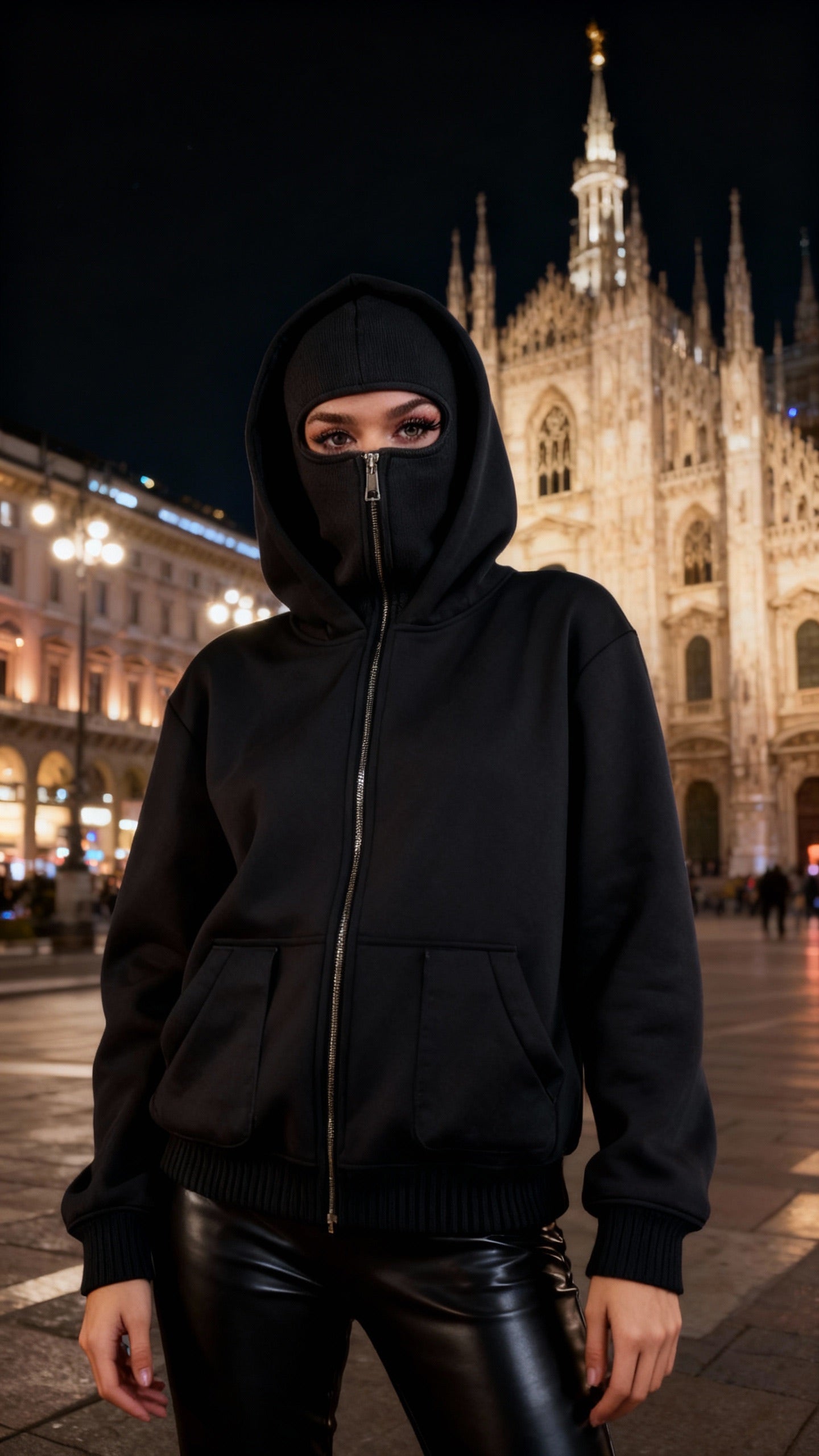 Felpa con passamontagna Ninjia