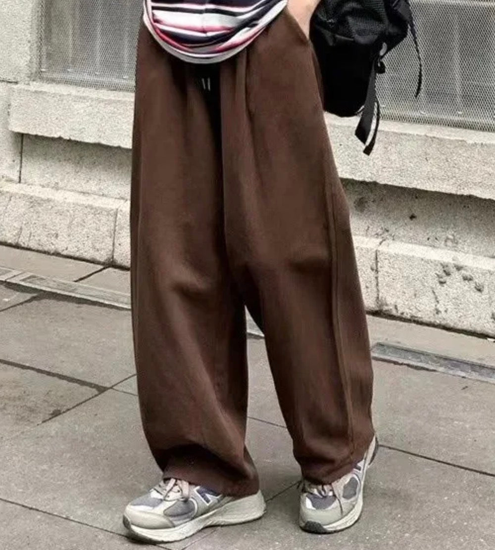 Pantaloni wide leg in denim morbido