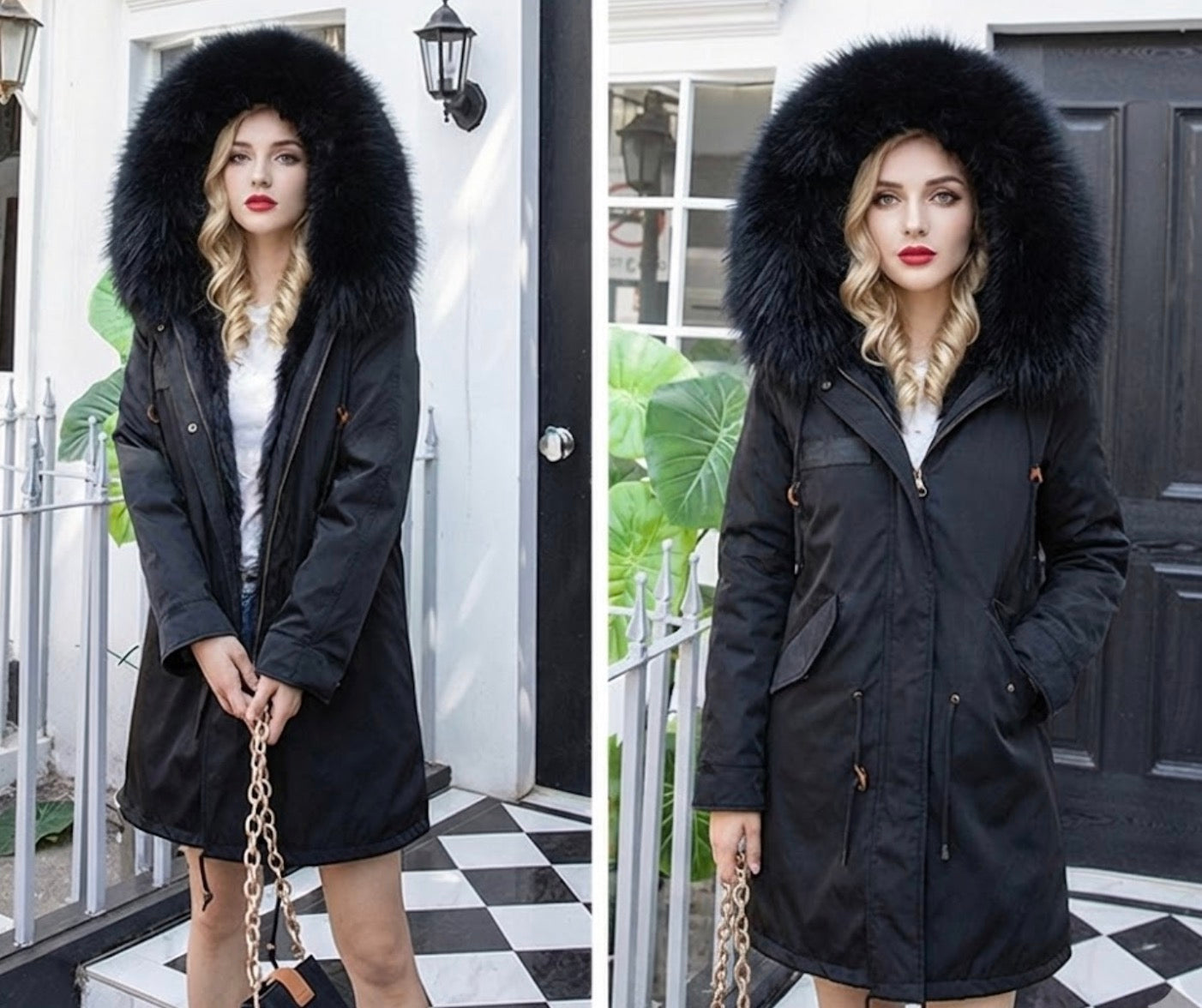 Black Real Parka