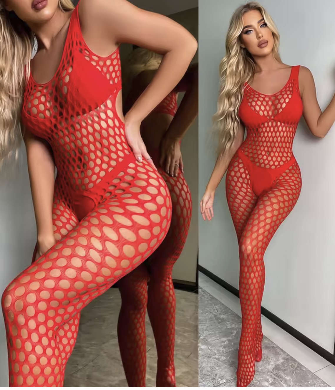 Catsuit Intimo Sexy Erua con 34 modelli in rete e pizzo elasticizzato