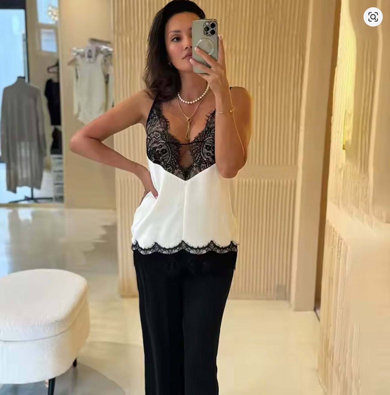 Completo 3 pezzi in raso con pizzo Completo Pizzo Lovable