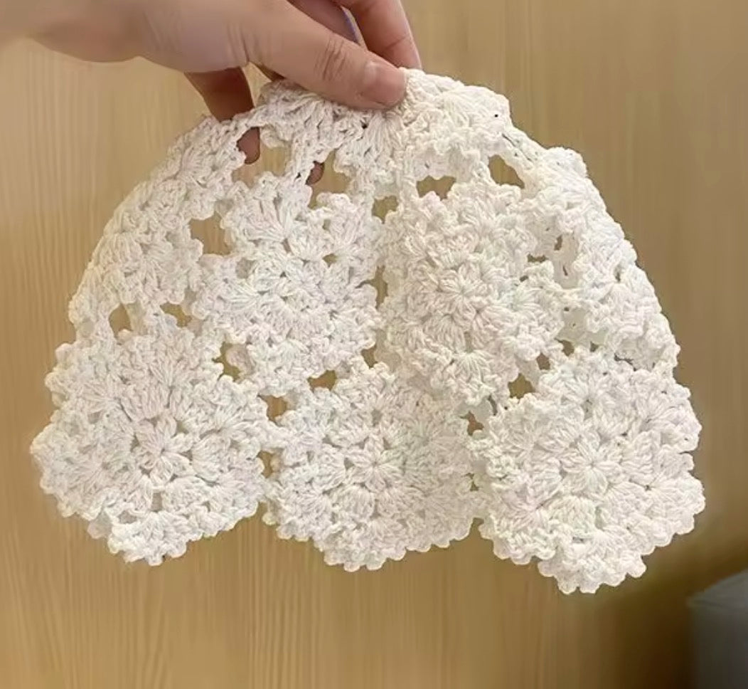 Papalina Crocket berretto traforato all'uncinetto